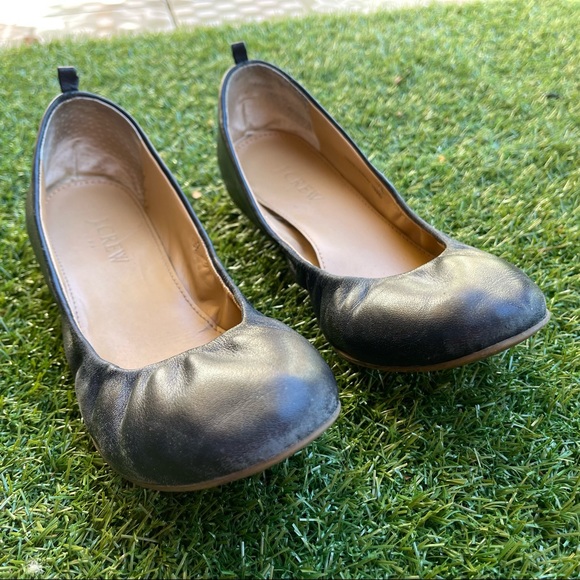 J Crew | Cece Black Leather Ballet Flats - Picture 9 of 12